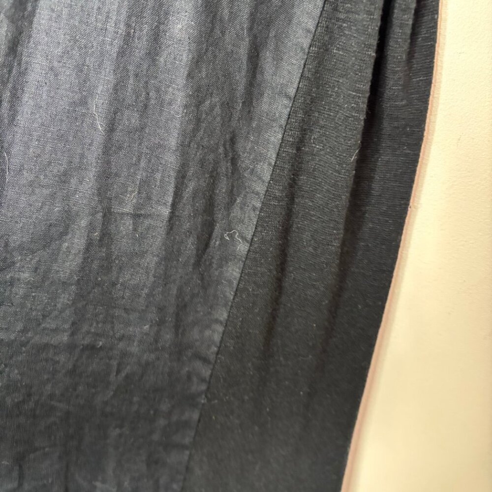 J.Jill Dress Women's Small Black Pure Jill Linen Blend Short Sleeve Lagenlook - Picture 8 of 13